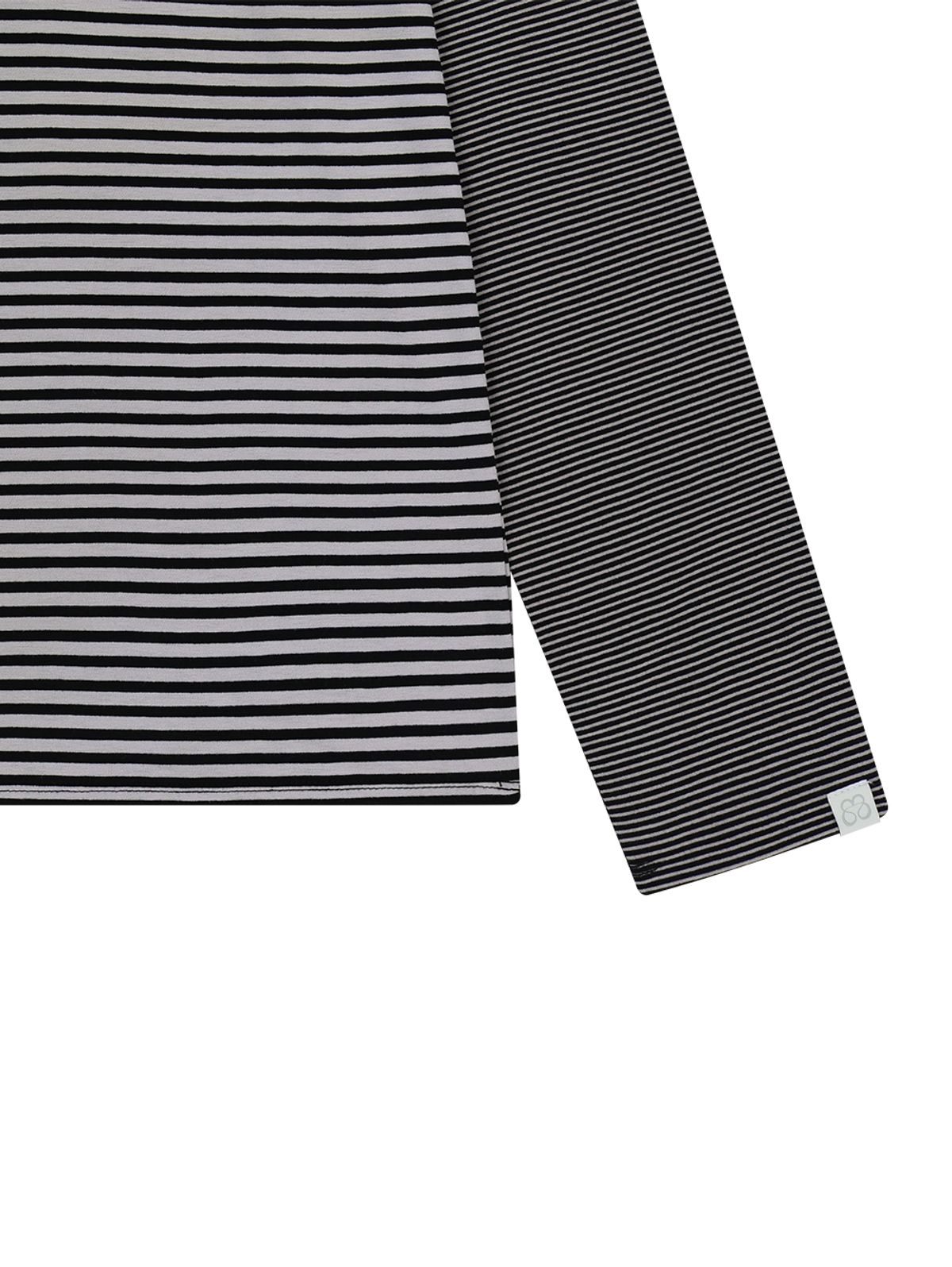 뚜오미오(TUOMIO) STRIPE MIXED LONG SLEEVES [BEIGE]