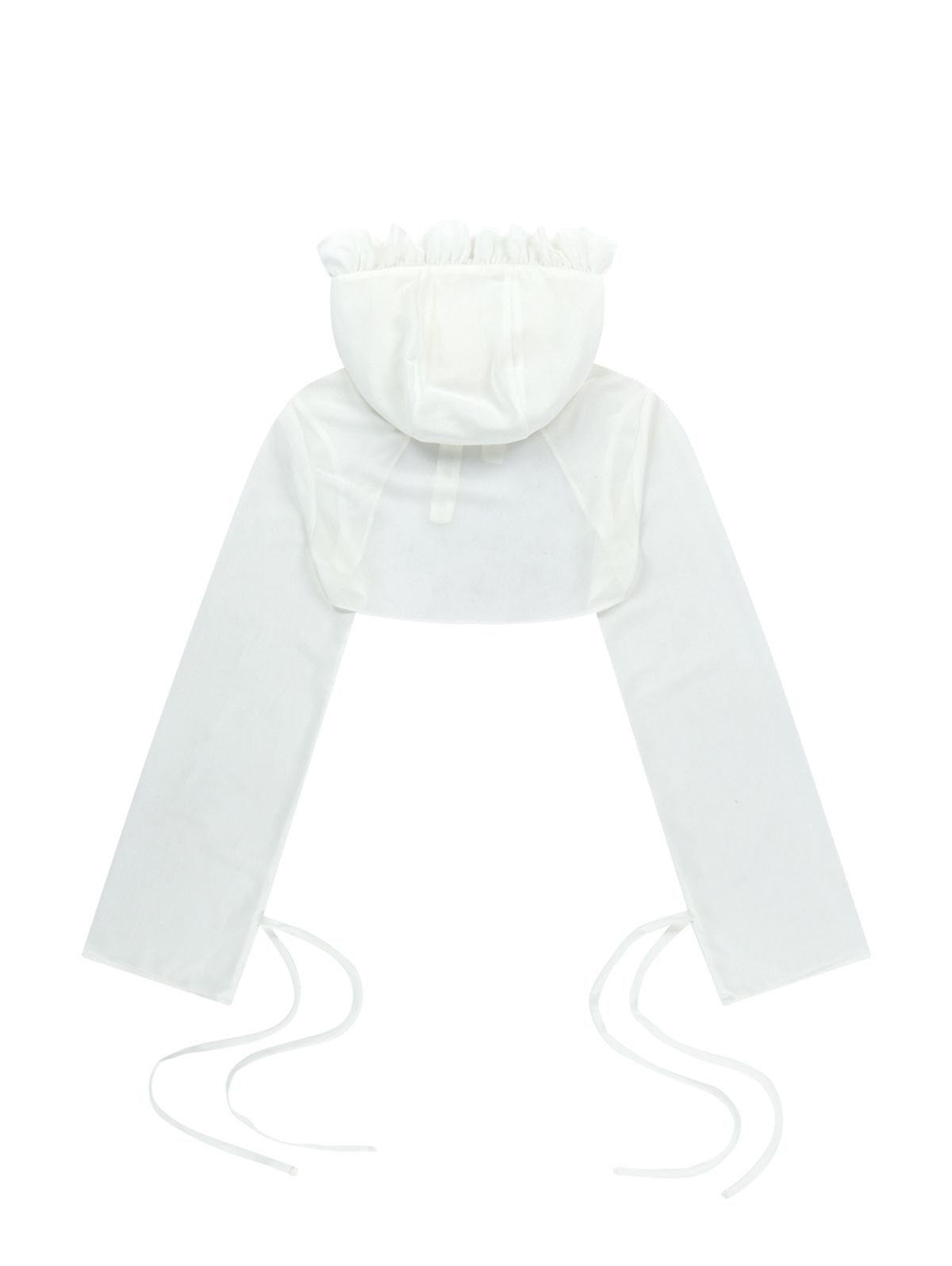 뚜오미오(TUOMIO) CHIFFON HOODED BOLERO [WHITE]