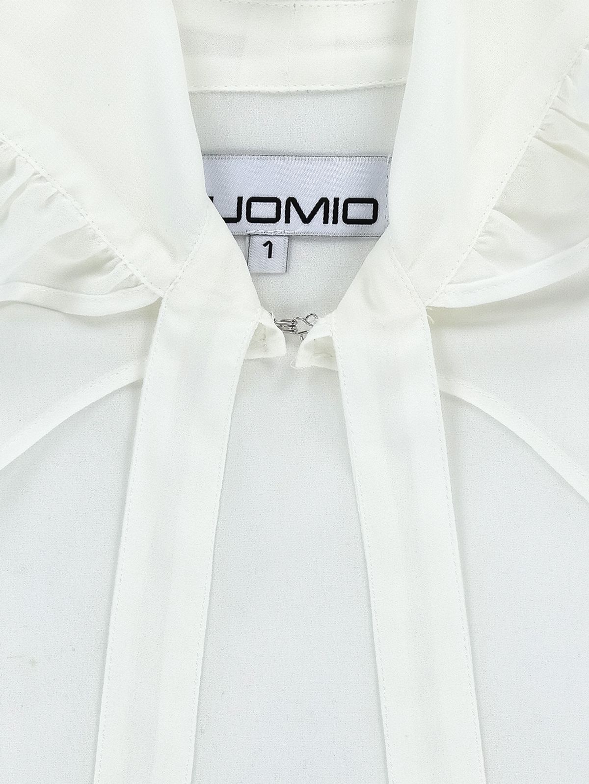 뚜오미오(TUOMIO) CHIFFON HOODED BOLERO [WHITE]