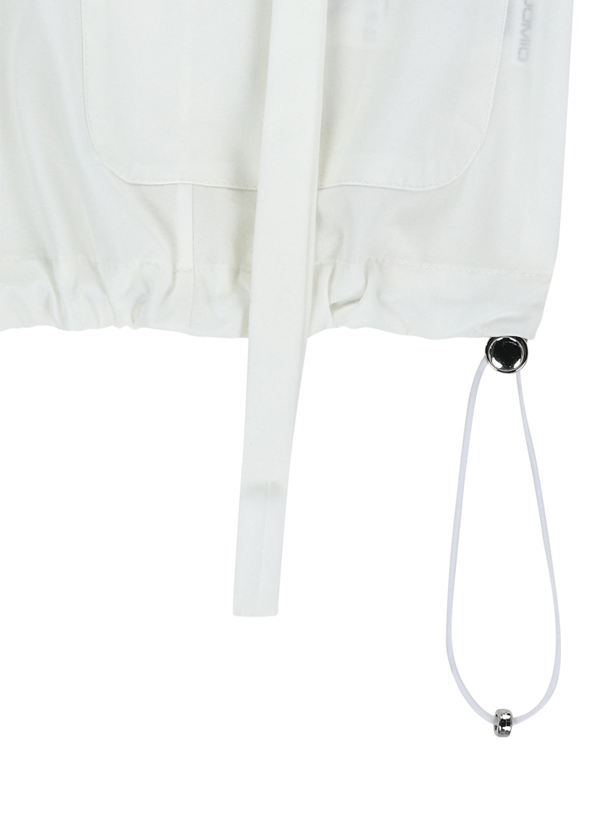 뚜오미오(TUOMIO) ROUND COLLAR NYLON ZIP-UP SHIRT [WHITE]