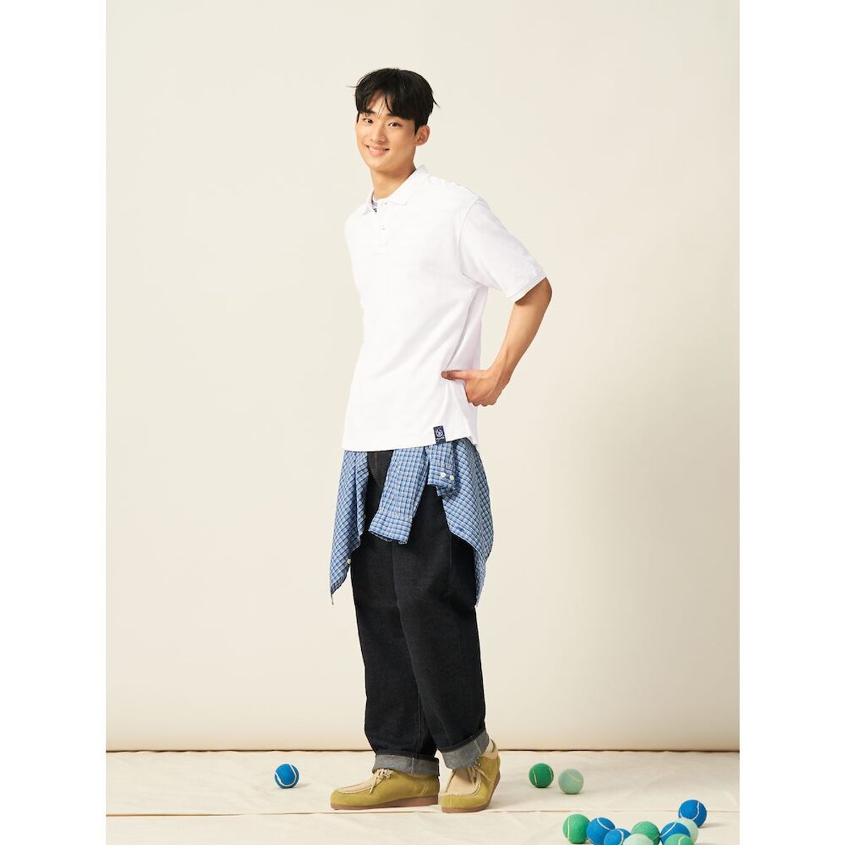 빈폴 멘(BEANPOLE MEN) 헤리티지 클럽 피케 칼라넥 티셔츠  화이트