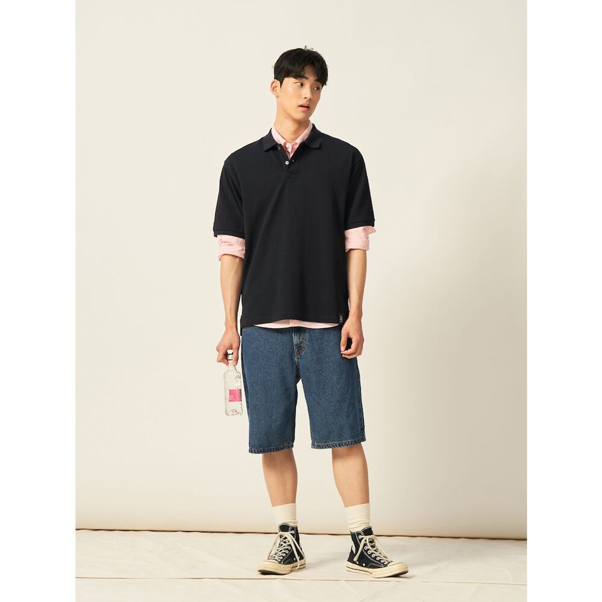 빈폴 멘(BEANPOLE MEN) 헤리티지 클럽 피케 칼라넥 티셔츠  블랙