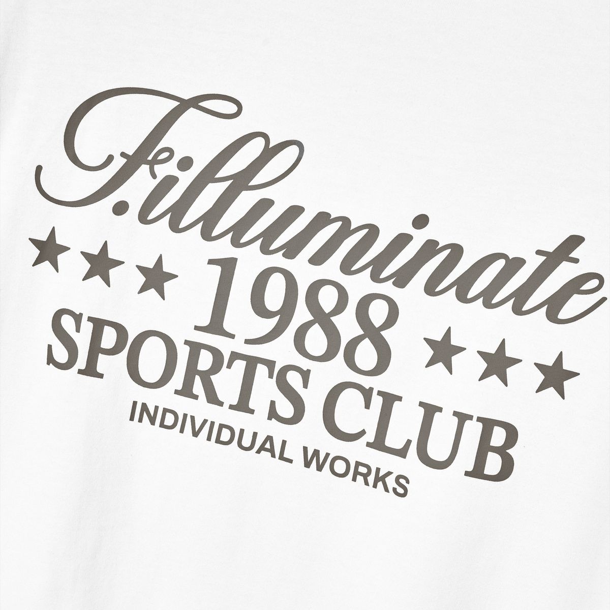 필루미네이트(FILLUMINATE) 스크립트 로고 티셔츠-화이트