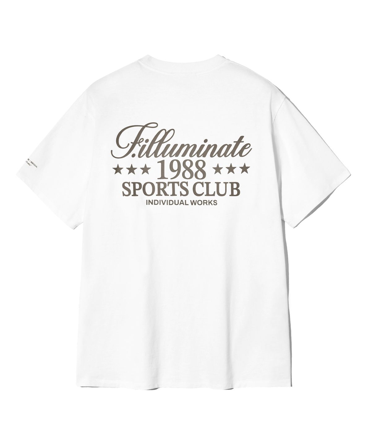필루미네이트(FILLUMINATE) 스크립트 로고 티셔츠-화이트