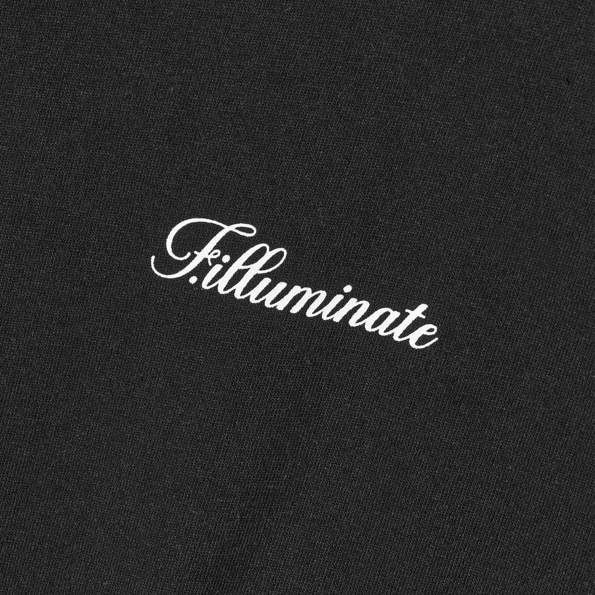 필루미네이트(FILLUMINATE) 스크립트 로고 티셔츠-블랙