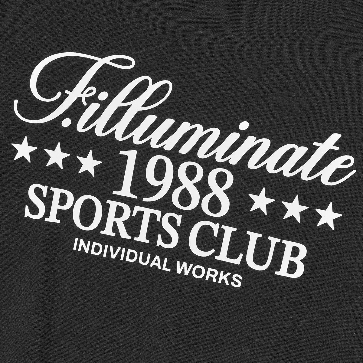 필루미네이트(FILLUMINATE) 스크립트 로고 티셔츠-블랙