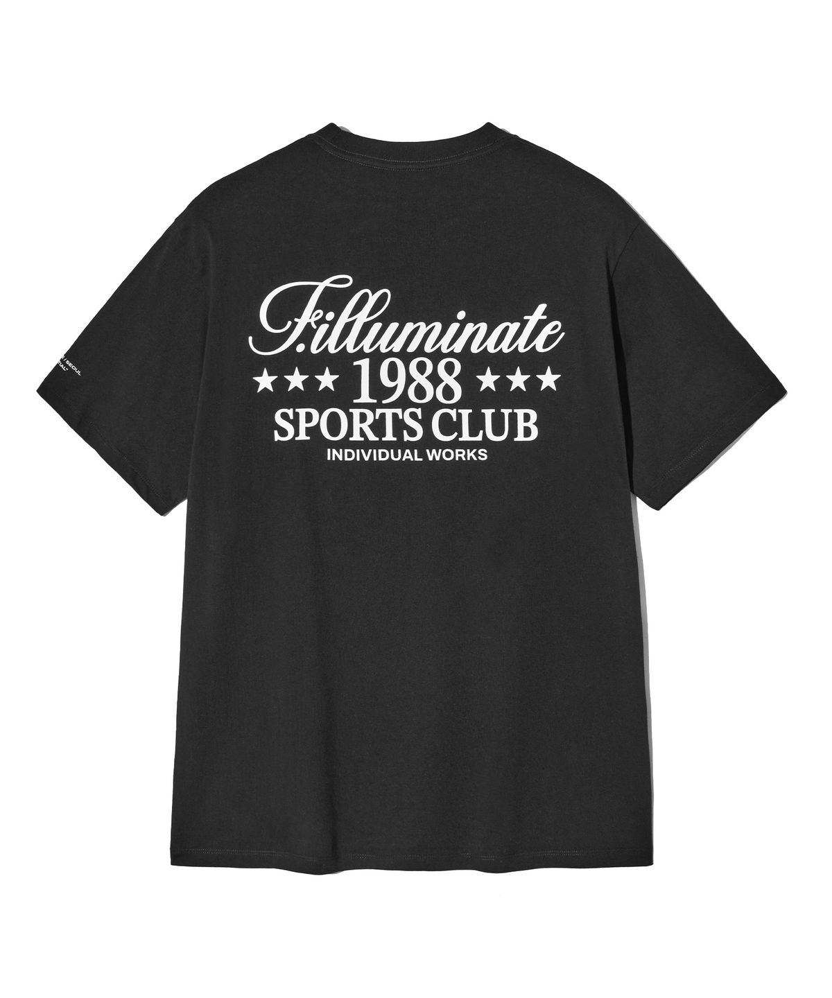 필루미네이트(FILLUMINATE) 스크립트 로고 티셔츠-블랙