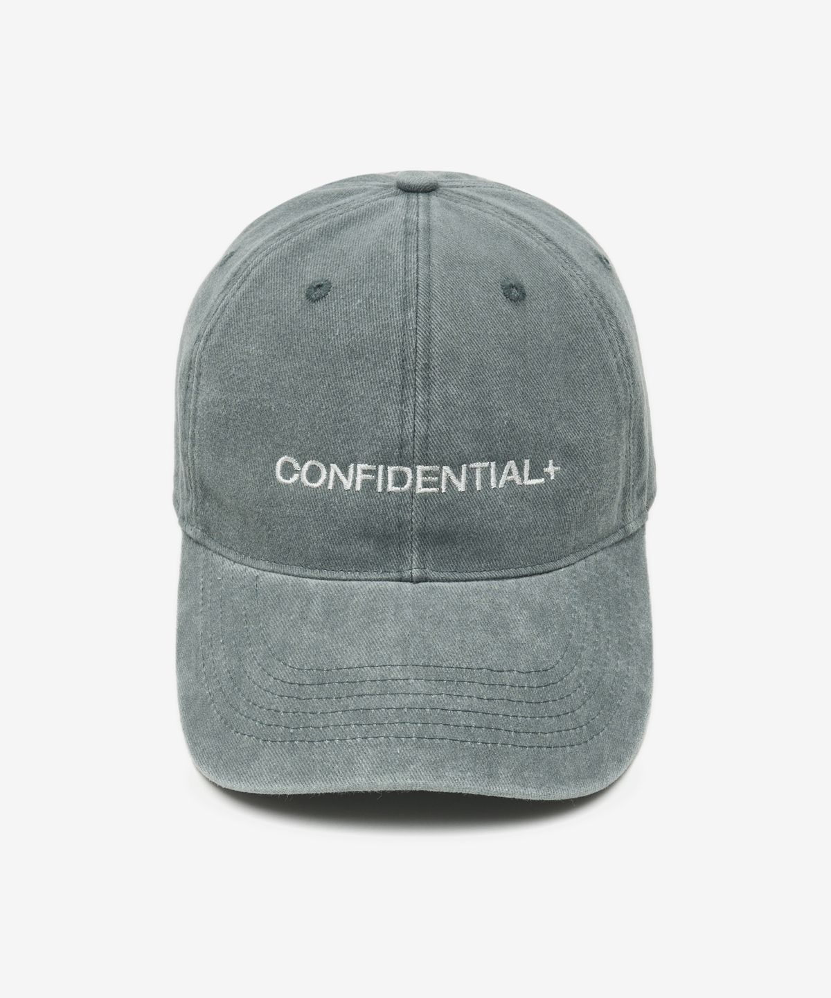 레이디 볼륨(LADY VOLUME) CONFIDENTIAL 스톤 워시드 볼캡 (CHARCOAL)