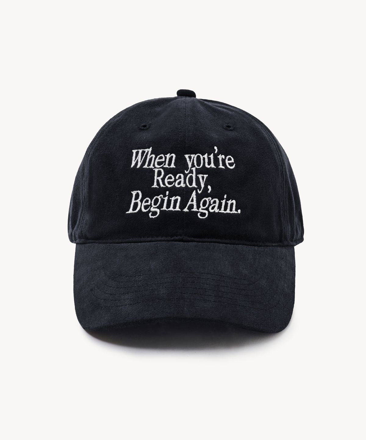 레이디 볼륨(LADY VOLUME) Begin Again 코튼 볼캡 (BLACK)