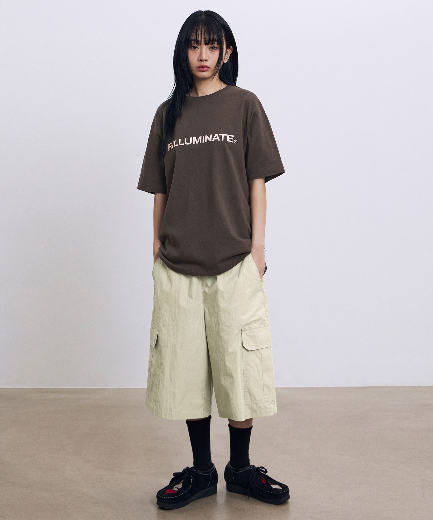 MUSINSA | FILLUMINATE Banding Cargo Bermuda Shorts - Khaki