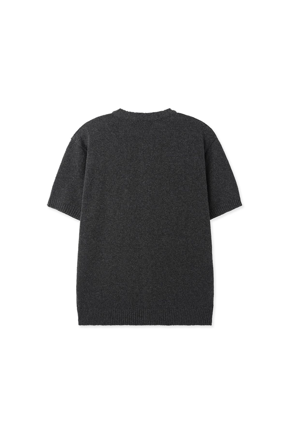 블랙브라운(BLACKBROWN) 린넨 부클 라운드넥 가디건[CHARCOAL]