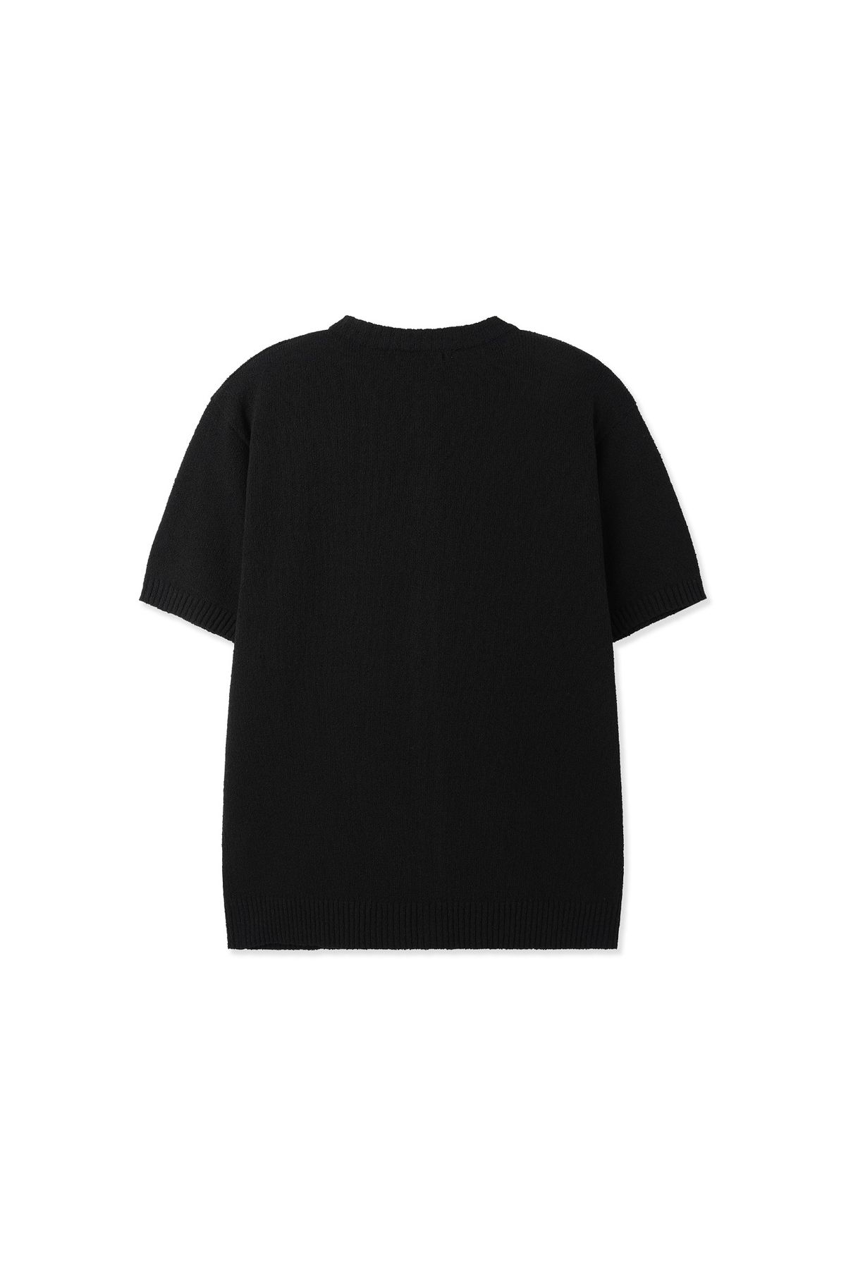 블랙브라운(BLACKBROWN) 린넨 부클 라운드넥 가디건[BLACK]