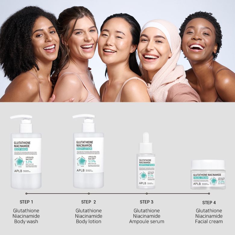 aplb - glutathione niacinamide body wash - 300ml 10.14 fl. oz.(300ml) But this isnt just about glow [APLB] Glutathione Niacinamide Body Wash