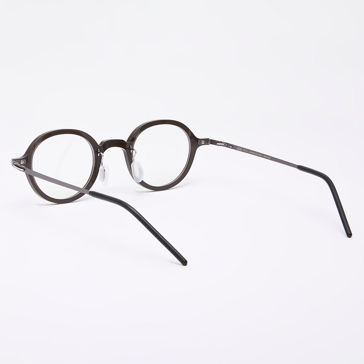 알로아이웨어(ALO EYEWEAR) [The air] AL5510 0910G 오리엔탈 라운드 초경량 안경테 블랙 블루라이트 렌즈 선택