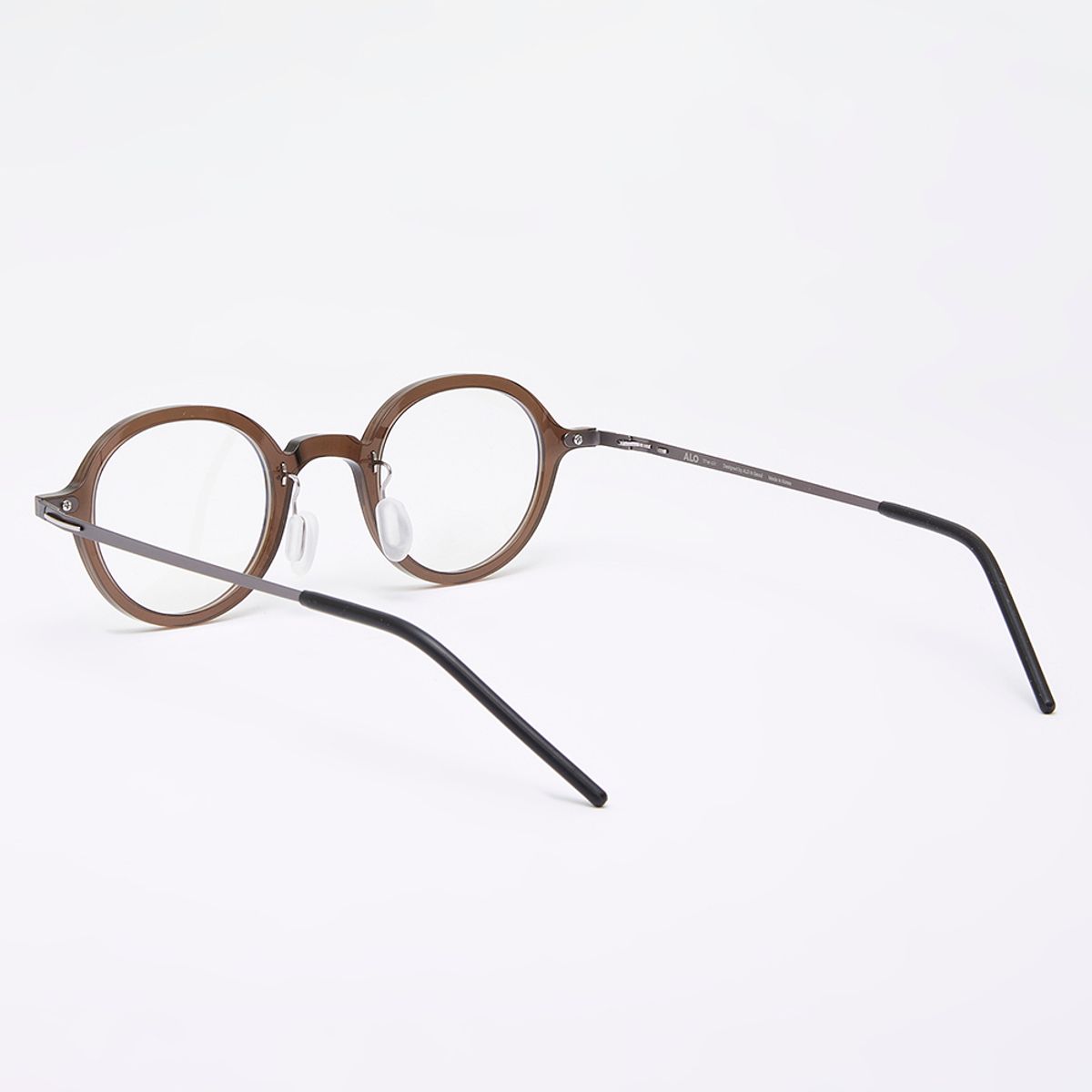 알로아이웨어(ALO EYEWEAR) [The air] AL5510 1310G 오리엔탈 라운드 초경량 안경테 카키 블루라이트 렌즈 선택