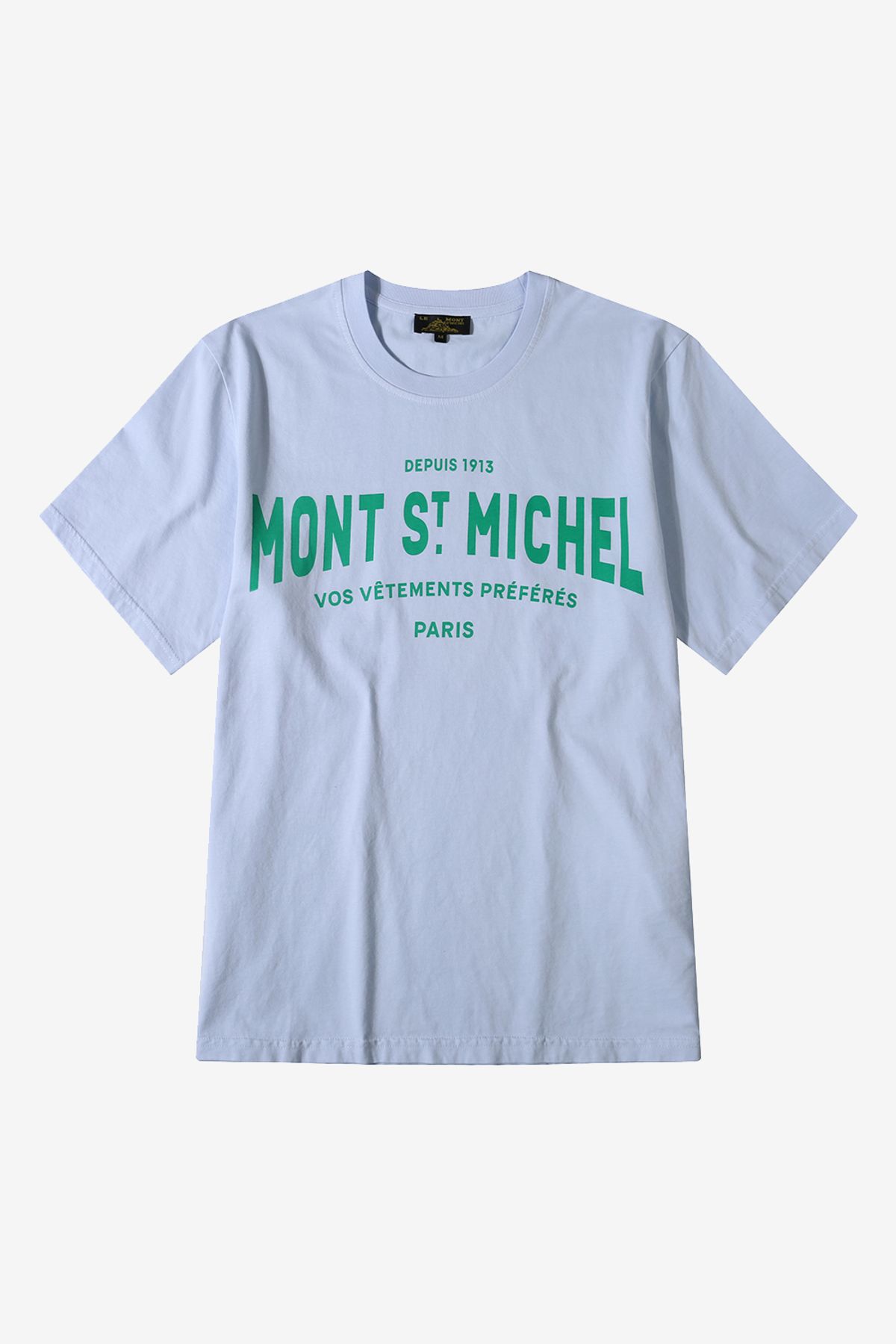 르몽생미셸(LE MONT ST MICHEL) TEBOR-SPREAD LOGO TSHIRT_Light Blue
