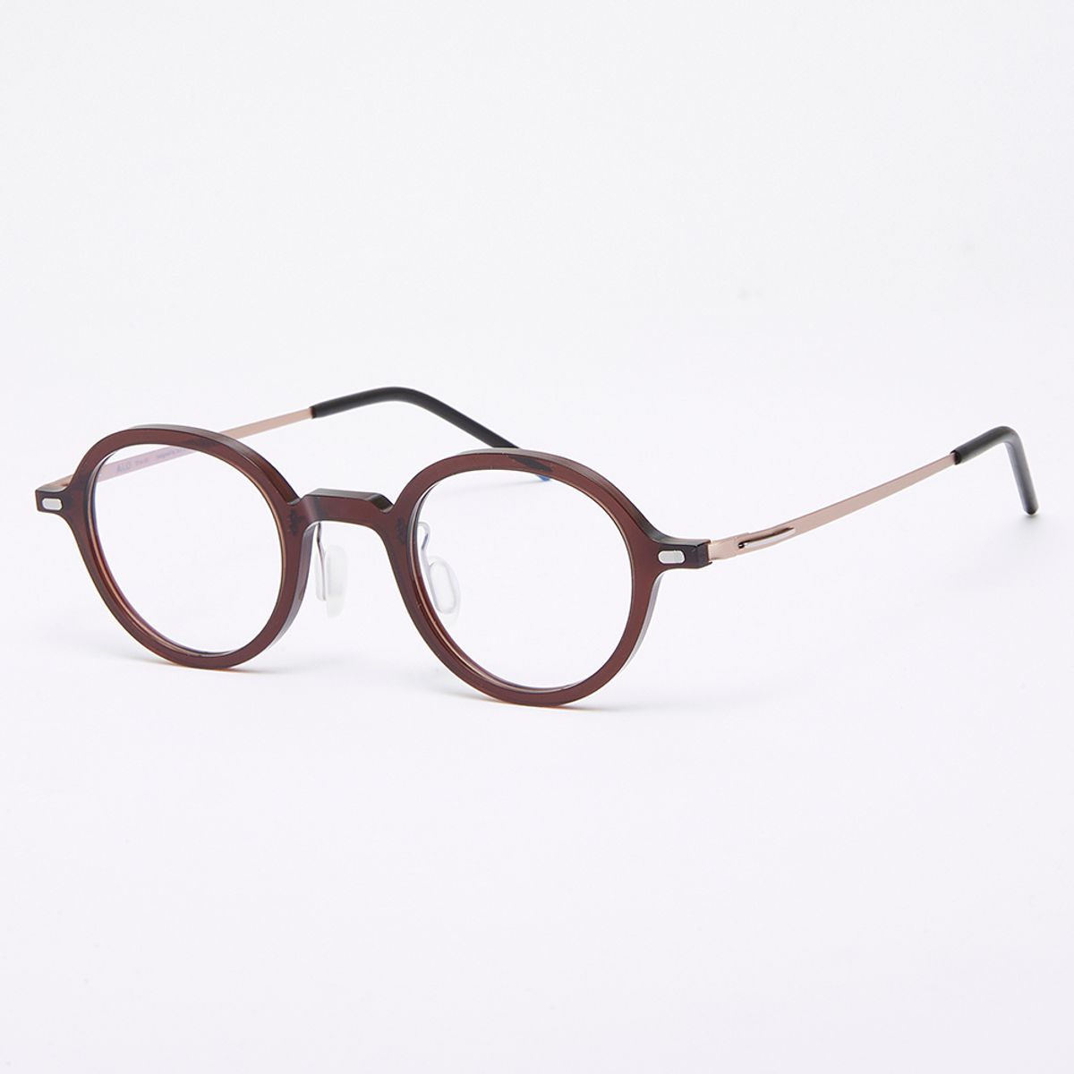 알로아이웨어(ALO EYEWEAR) [The air] AL5510 1624G 오리엔탈 라운드 초경량 안경테 브라운 로즈골드 블루라이트 렌즈 선택