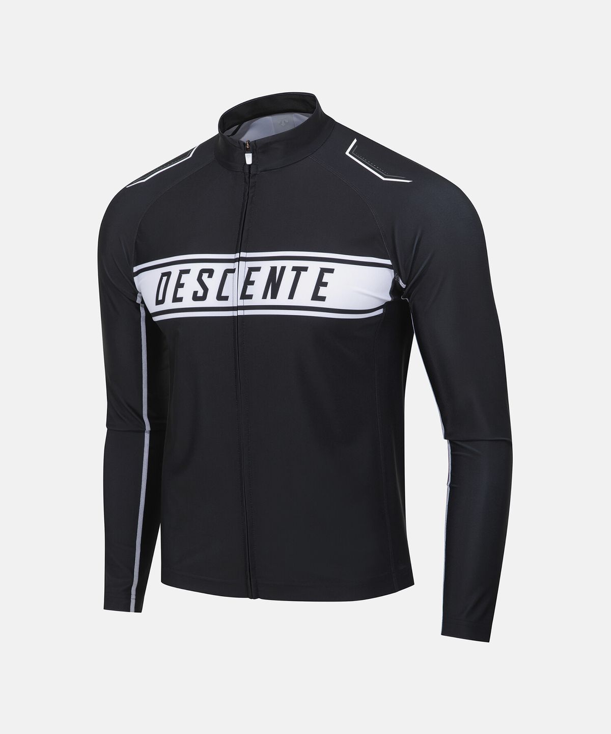데상트(DESCENTE) 워딩 그래픽 래쉬가드 블랙(SQ221EKT51)