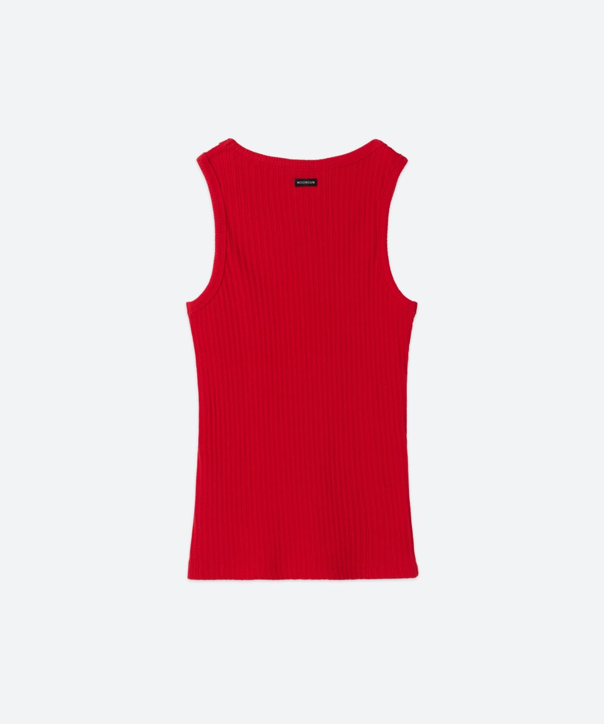 문선(MOONSUN) UNISEX, Basic Ribbed Sleeveless / Red
