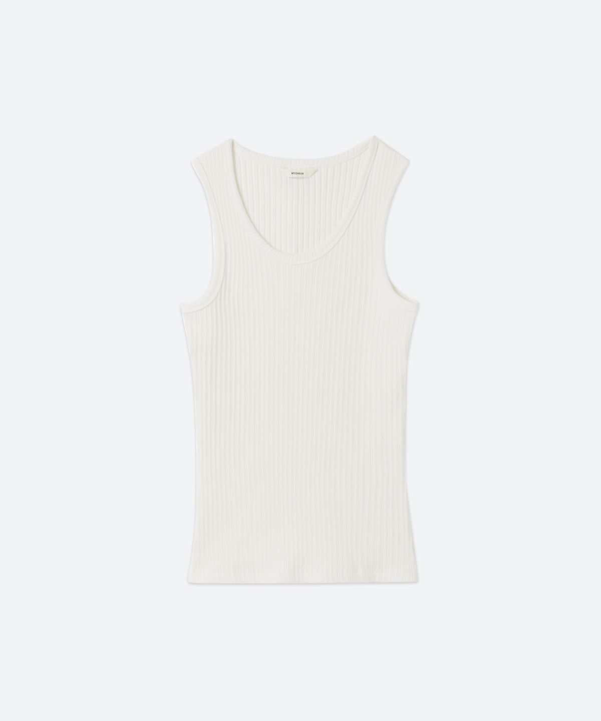 문선 아카이브(MOONSUN ARCHIVE) UNISEX, Basic Ribbed Sleeveless / White