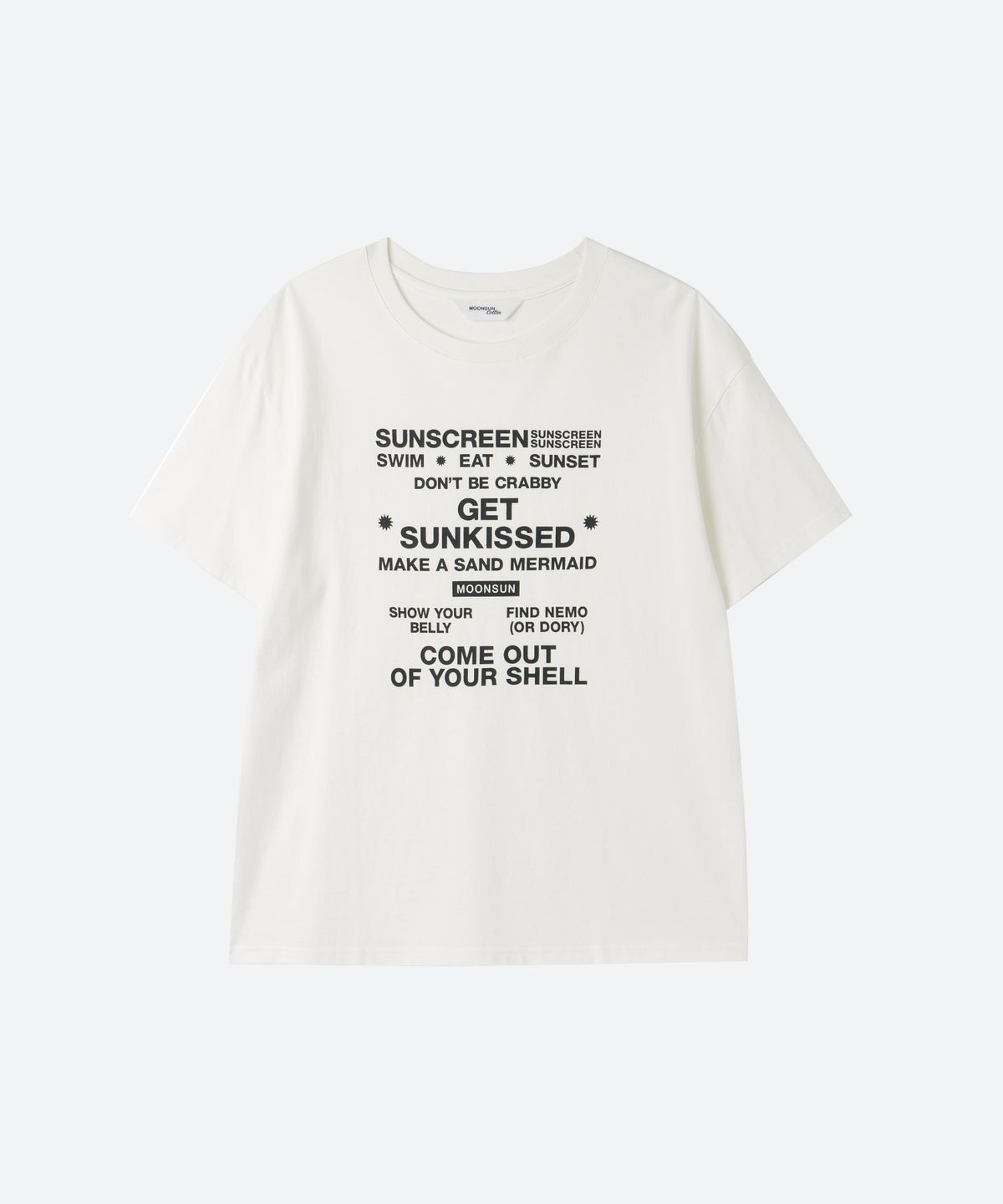 문선 아카이브(MOONSUN ARCHIVE) M.C UNISEX, Beach Rules T-Shirt / White
