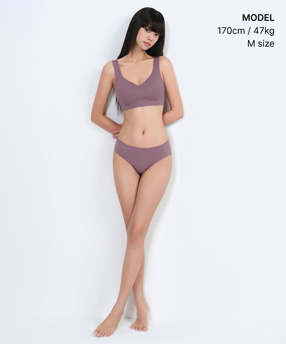 무신사 스탠다드 우먼(MUSINSA STANDARD WOMAN) 우먼즈 컴포트 심리스 브라 [스모크 핑크]