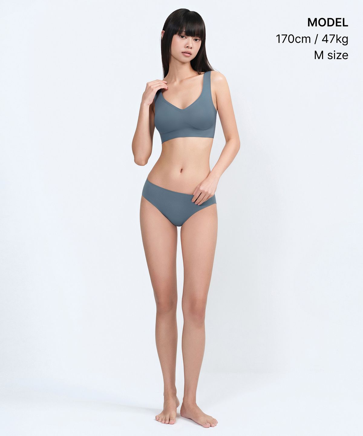 무신사 스탠다드 우먼(MUSINSA STANDARD WOMAN) 우먼즈 컴포트 심리스 브라 [피콕 블루]