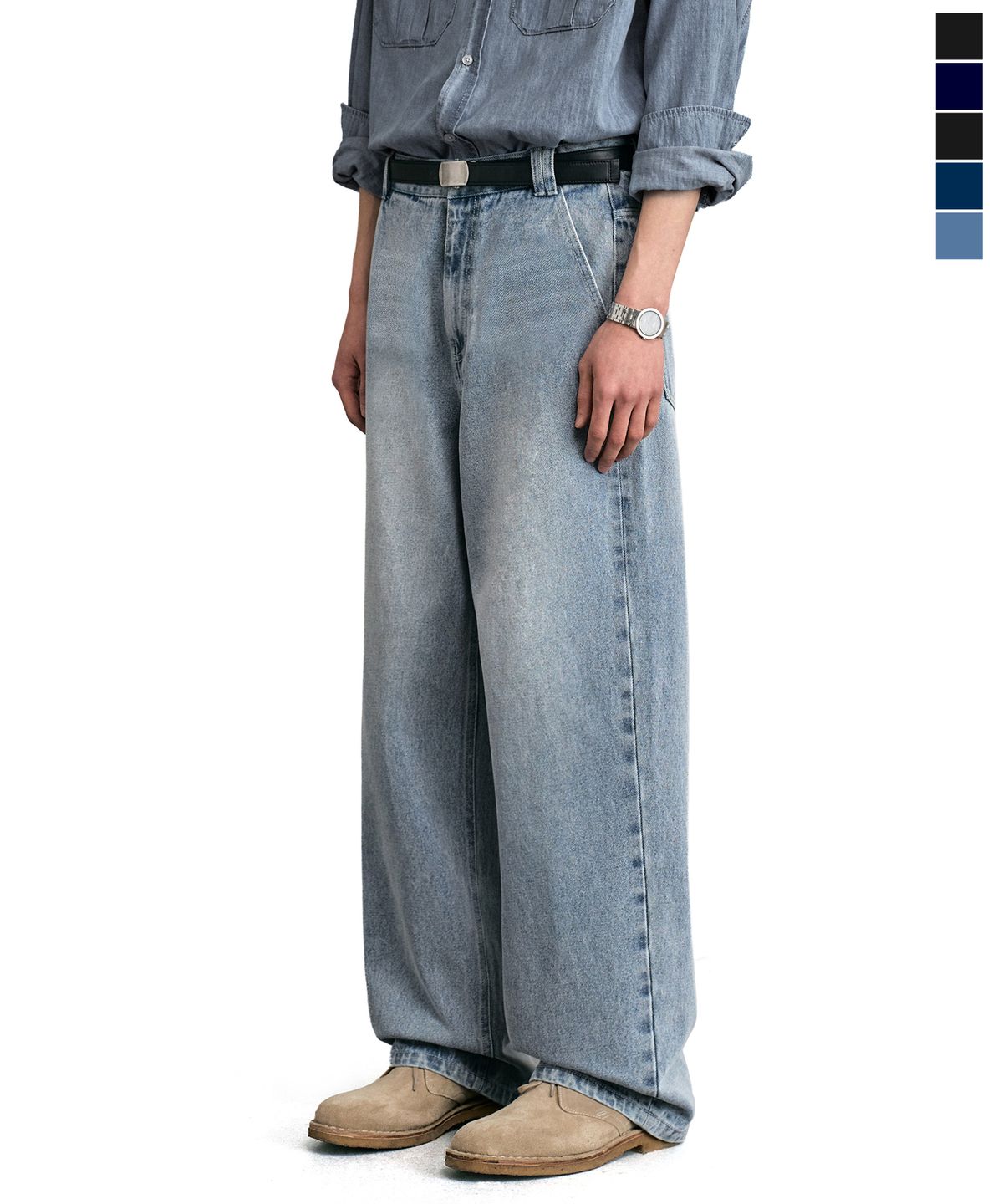 데케트(DECET) [패션플래닛X데케트][올시즌]Relaxed Wide Denim Jeans DCPT064