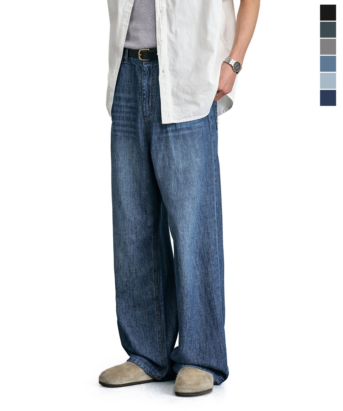 데케트(DECET) [패션플래닛X데케트][린넨라이크]Relaxed Wide Denim Jeans DCPT064