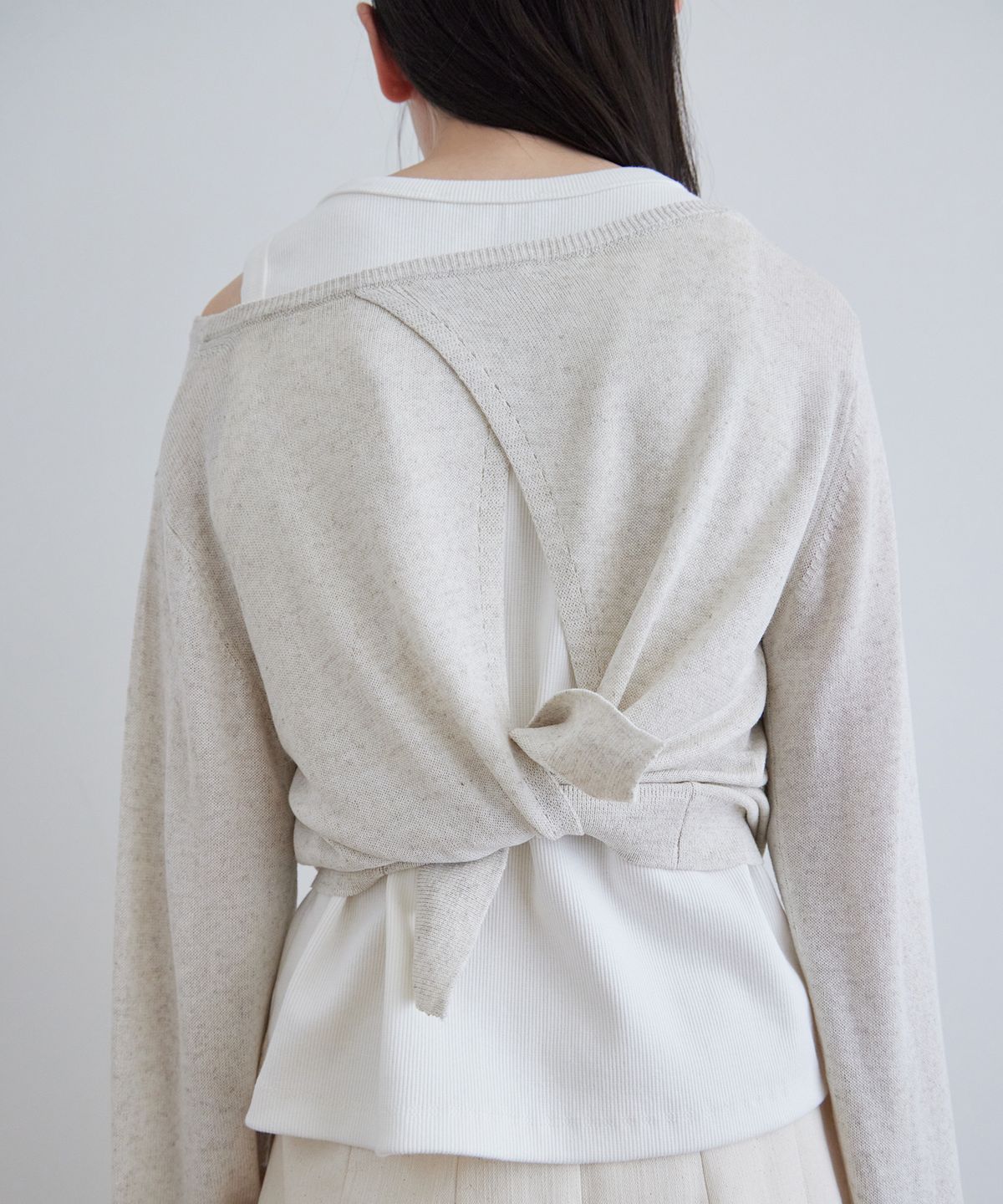 스텝어라운드(STEP AROUND) Summer lap round knit_LINEN