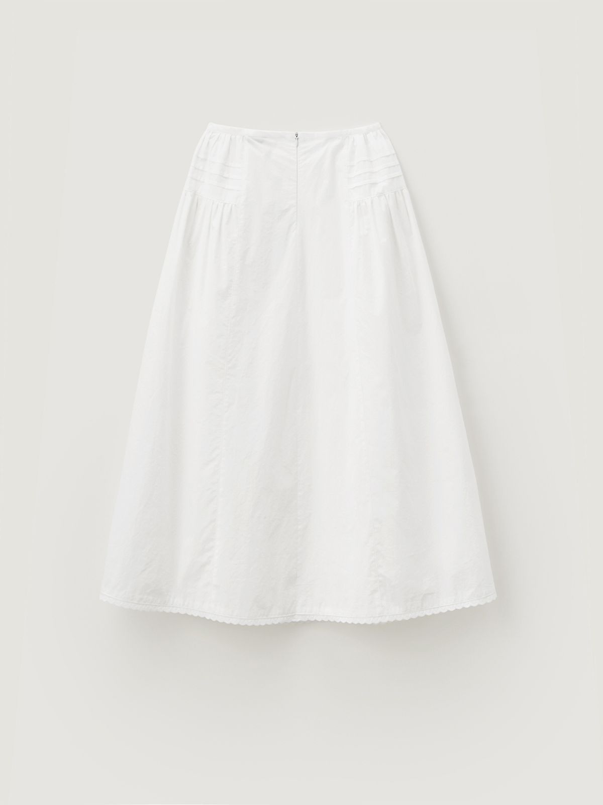 비뮤즈맨션(BEMUSE MANSION) Shirring Flare Skirt - White