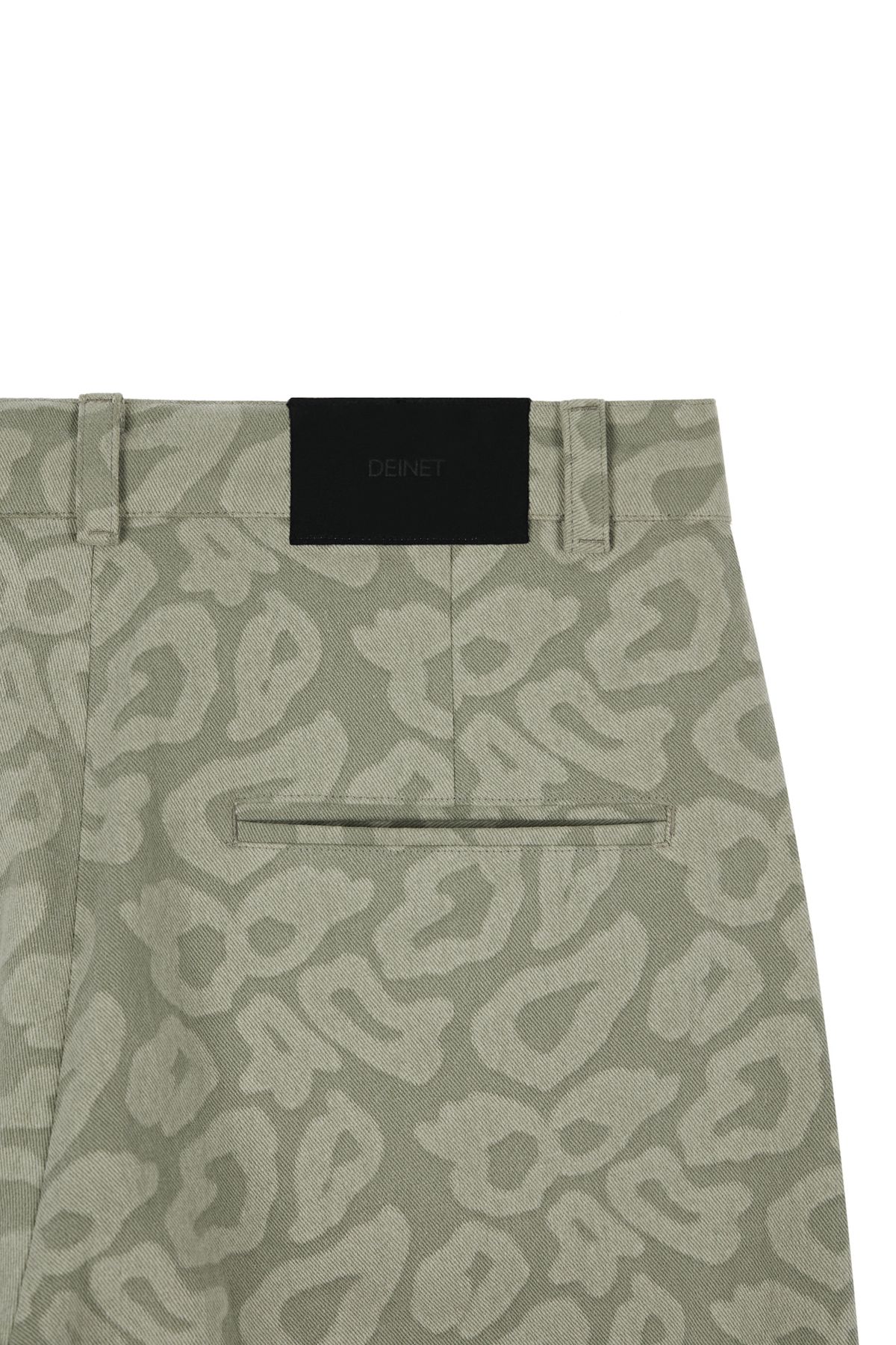 다이닛(DEINET) LEOPARD COTTON PANTS IN KHAKI