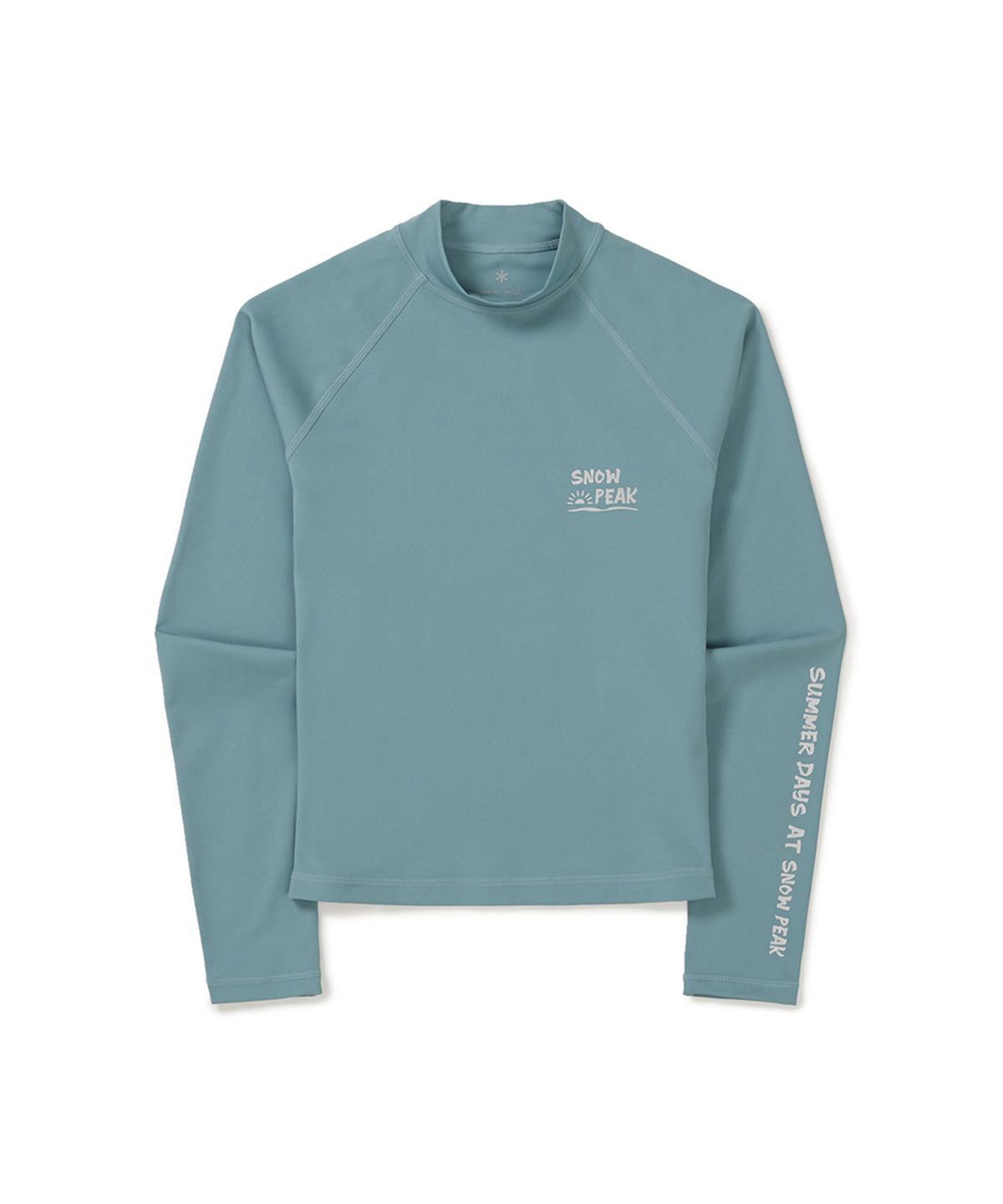 스노우피크 어패럴(SNOWPEAK APPAREL) 워터 여성 세미크롭 래쉬가드 (S25MWWSW07) Dark Mint