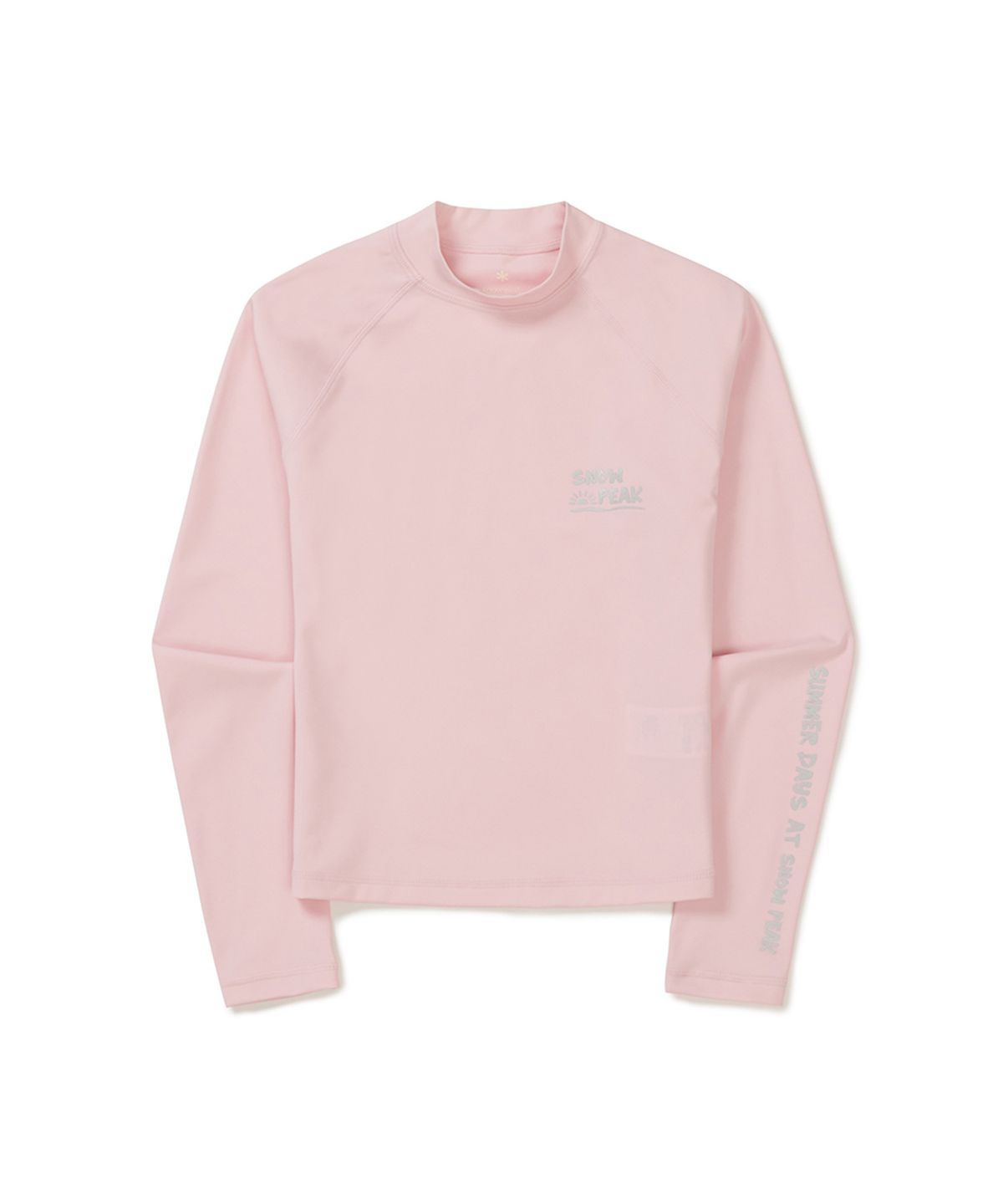 스노우피크 어패럴(SNOWPEAK APPAREL) 워터 여성 세미크롭 래쉬가드 (S25MWWSW07) Pink