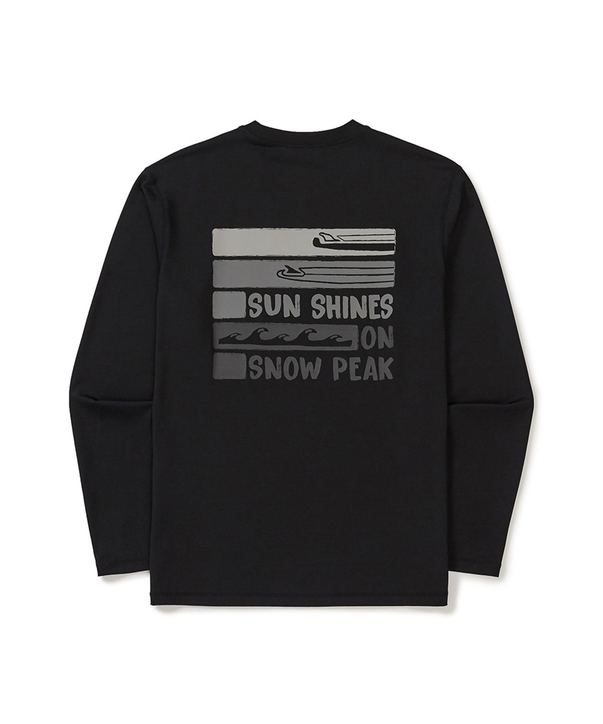스노우피크 어패럴(SNOWPEAK APPAREL) 워터 그래픽 래쉬가드 (S25MMWSW08) Black