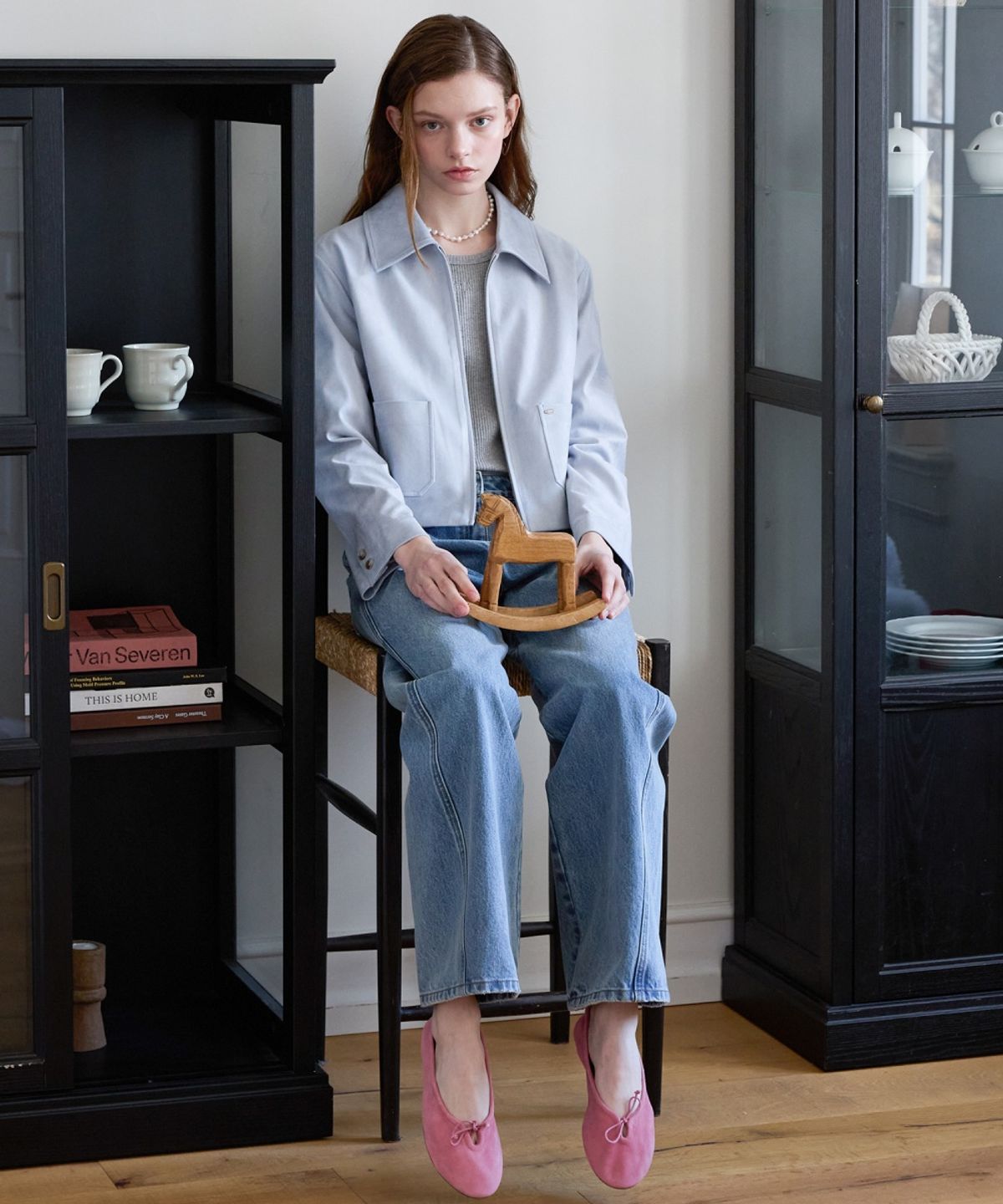 올리브 데 올리브(OLIVE DES OLIVE) 옆 절개 일자핏 데님 팬츠 OJ5XL1540
