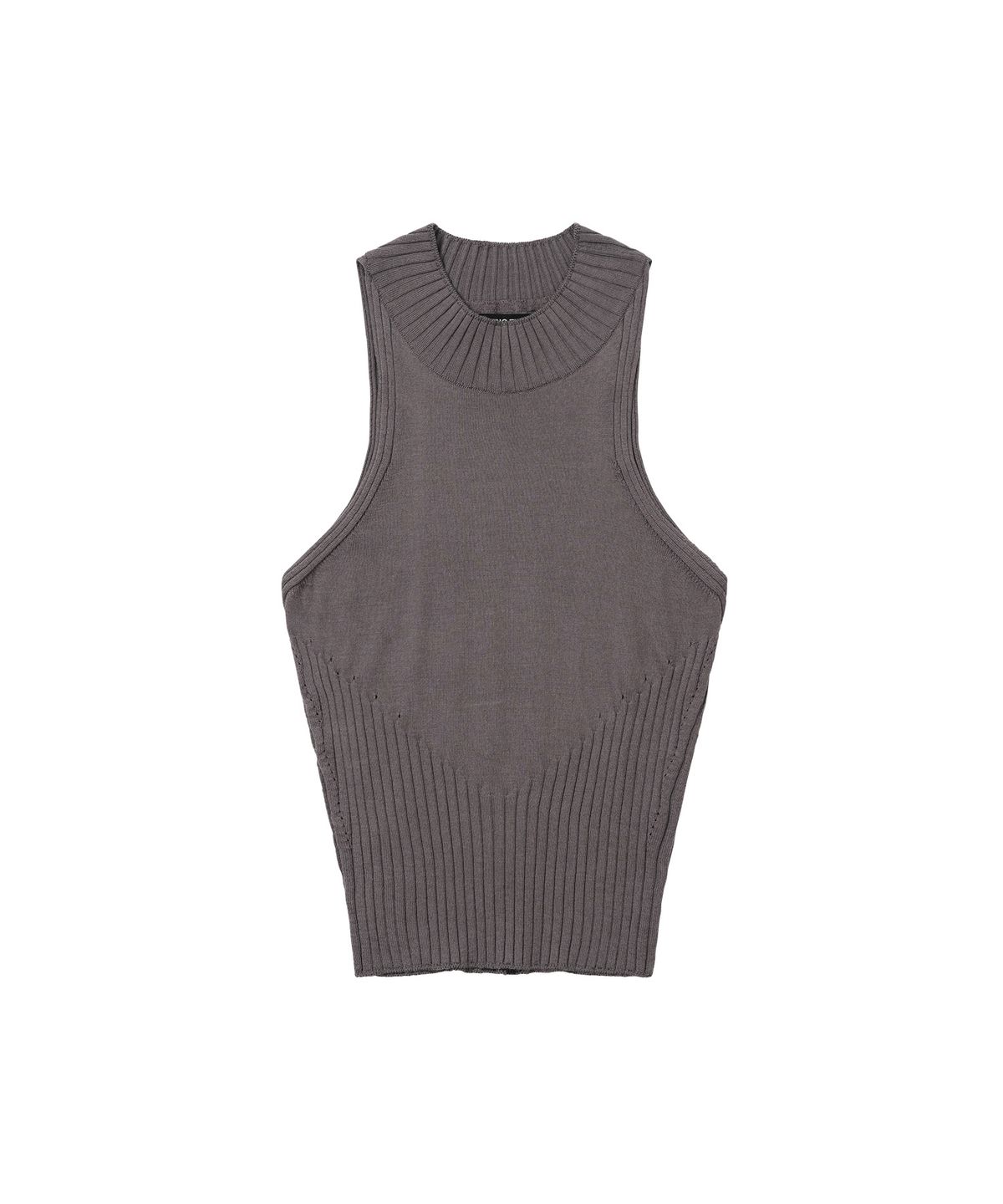 웰빙익스프레스(WELLBEING EXPRESS) Varied Rib Halter Neck Brown