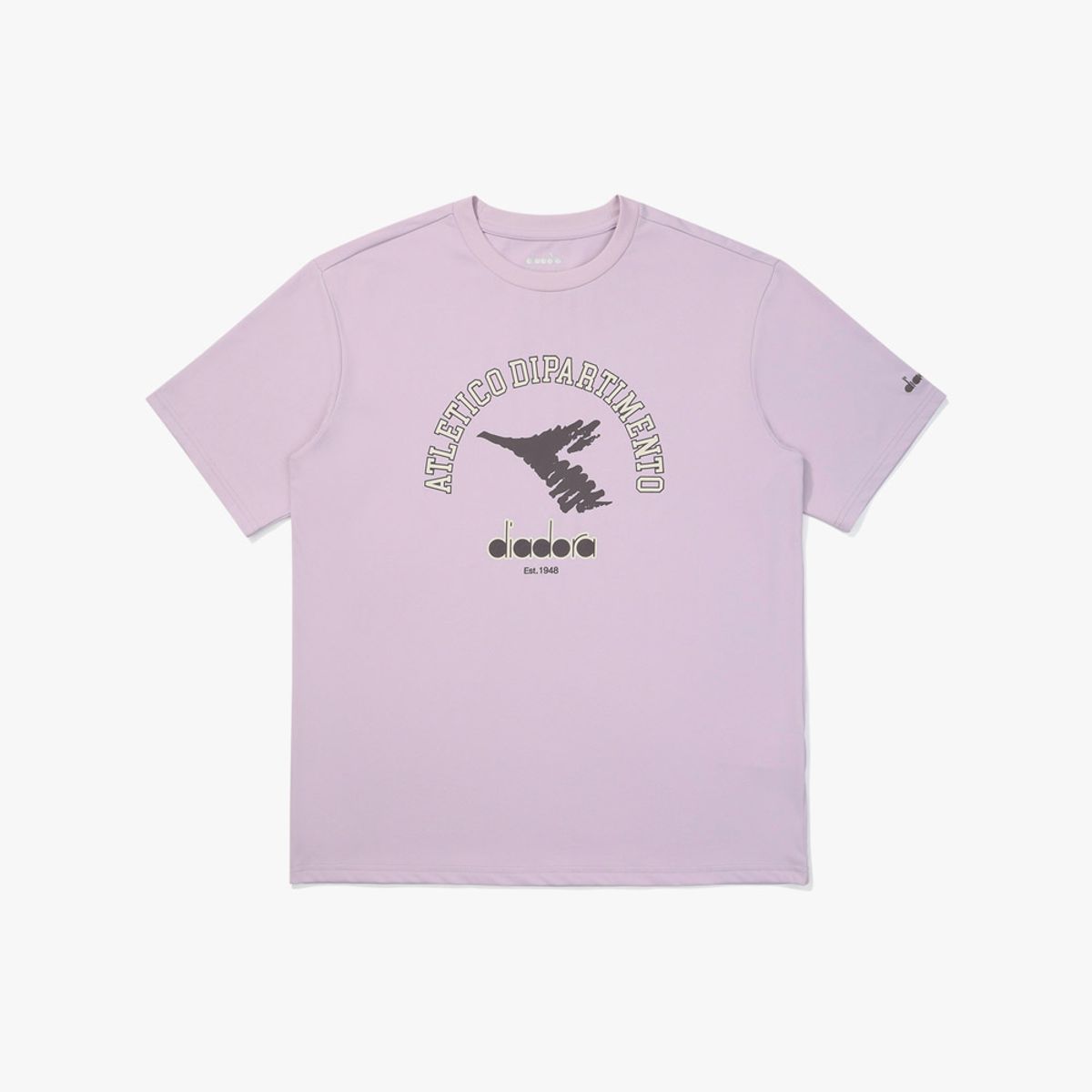 디아도라(diadora) 아카이브 아치 로고 반팔 티셔츠 VIOLET