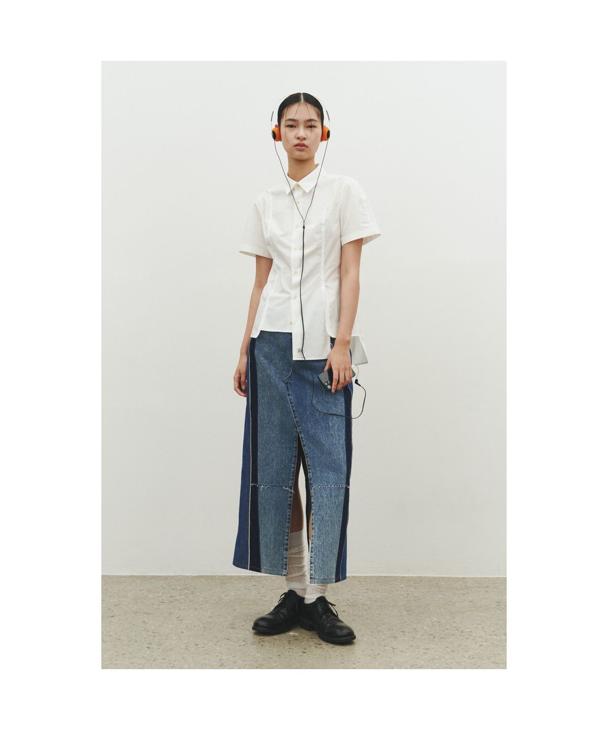 래코드(RECODE) Slit Detail Shirt_RQSAM25569WHX