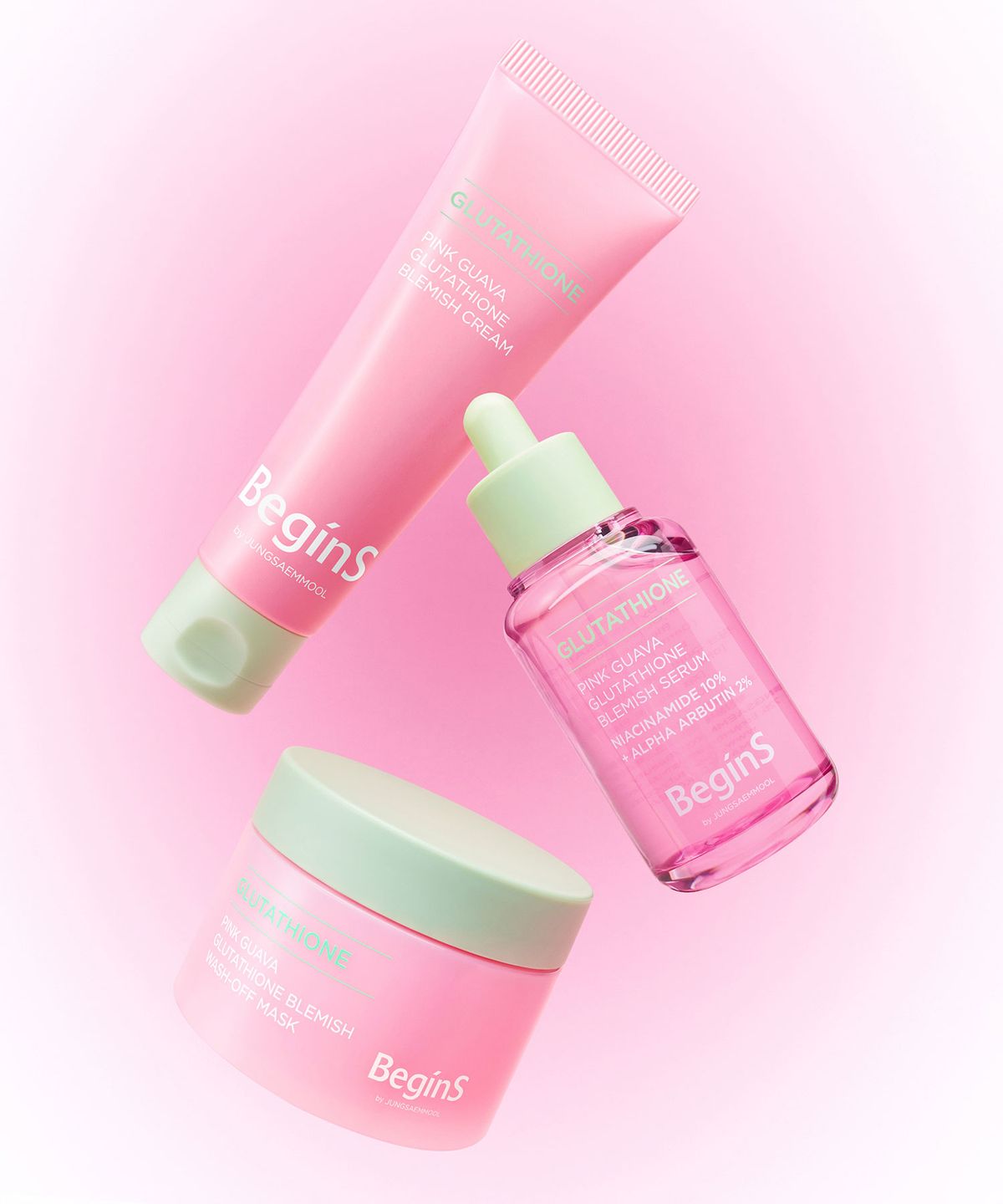 비긴스 바이 정샘물(BEGINS) 핑크 구아바 글루타치온 흔적 세럼 30ml (흔적세럼5ml + 아이겔패치 1매 증정)