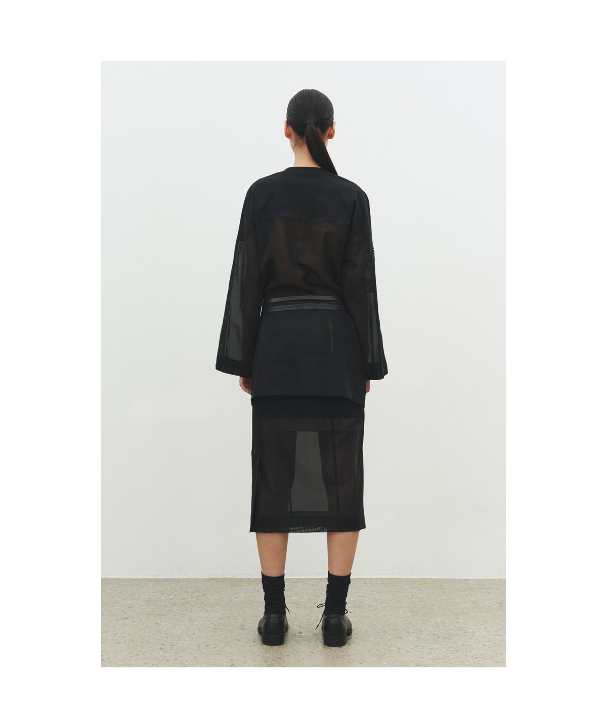 래코드(RECODE) Jersey Sheer Top_RQTAM25574BKX