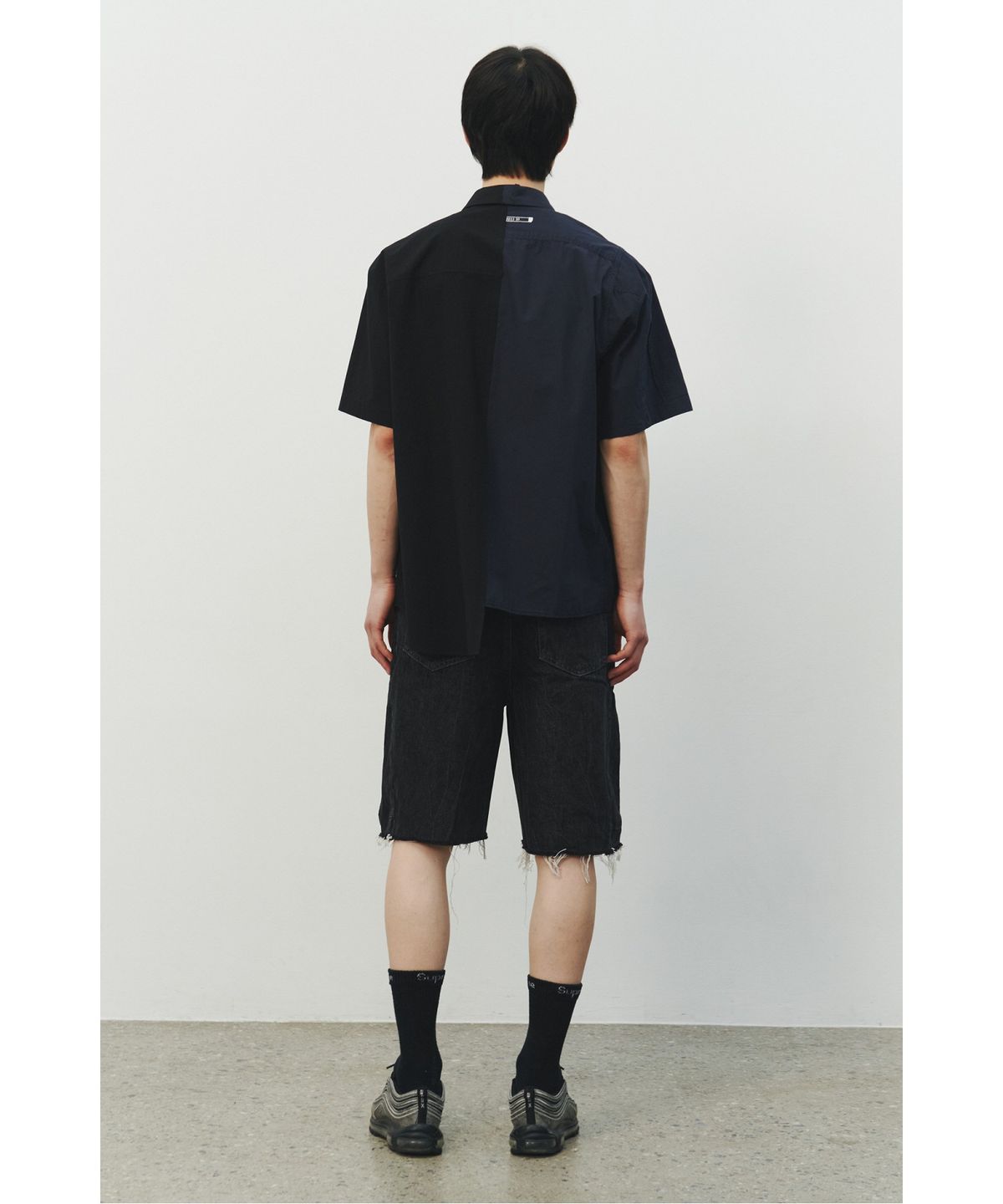 래코드(RECODE) Puzzle Split Short Sleeves Shirts_RKSAM25610NYX