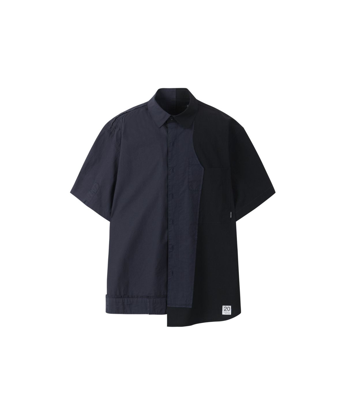 래코드(RECODE) Puzzle Split Short Sleeves Shirts_RKSAM25610NYX