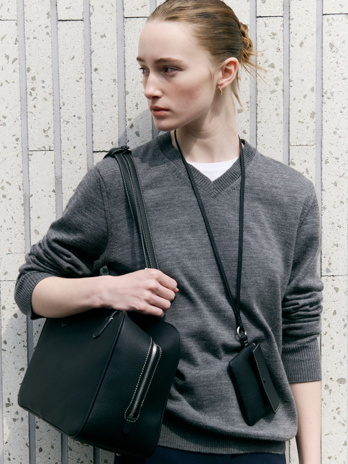 드메리엘(DEMERIEL) Elise Boston Bag Plus Black