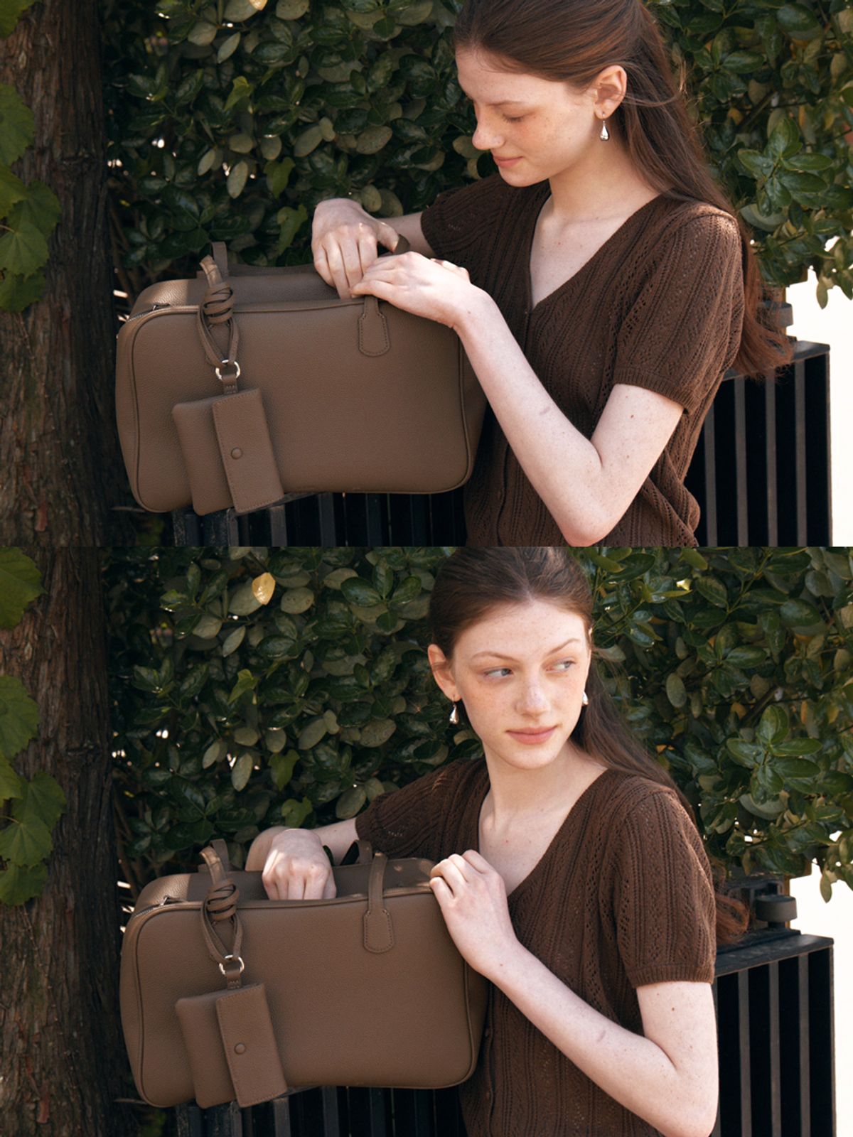 드메리엘(DEMERIEL) Elise Boston Bag Plus Etoffe