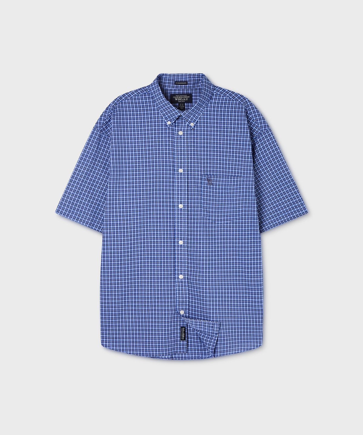 후아유(WHO.A.U) Surf Bear Check Short Sleeve Shirts / WHYCG2571U