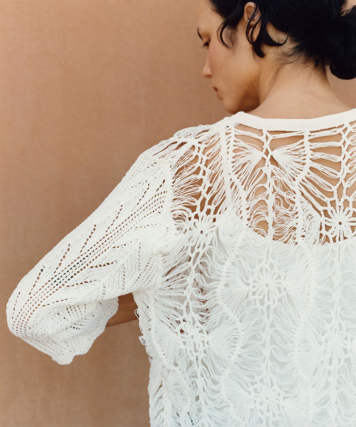 폴뉴아(FOLNUA) CROCHET KNIT CARDIGAN (WHITE)