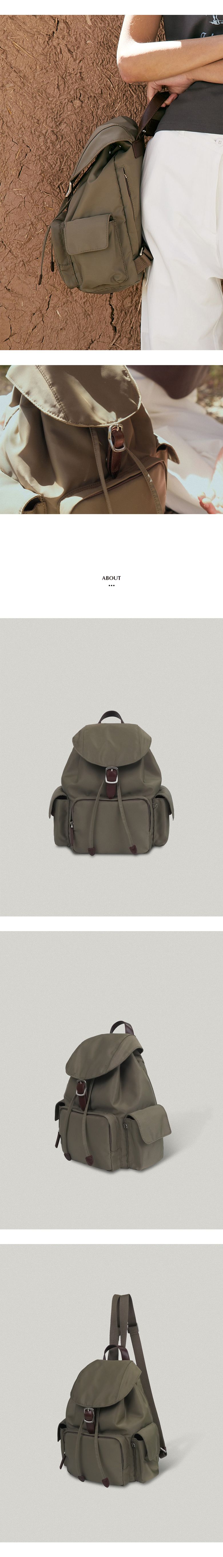 MUSINSA | FOLNUA BRISE BACKPACK [OLIVE NYLON] display picture 1