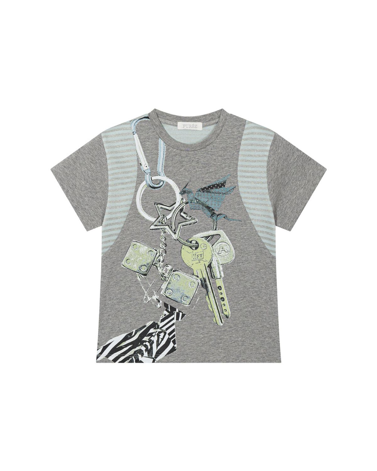 퓨레(PUREE) Keyring baby tee Melange