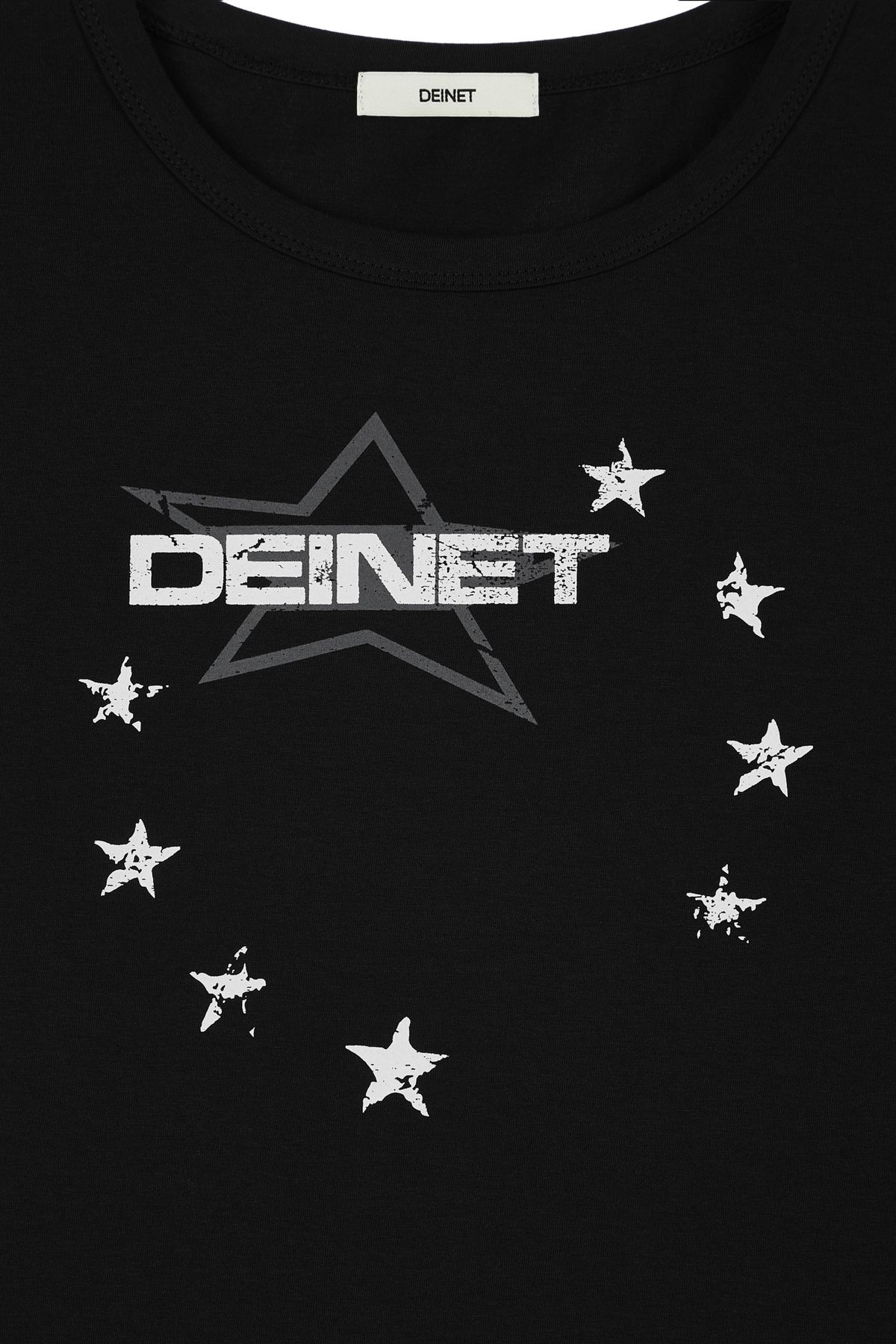 다이닛(DEINET) DEINET STAR GRAPHICS T-SHIRTS IN BLACK